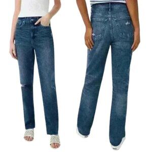 Womens Free Assembly Slim Straight Jeans Artistic Wash LIKE NEW SZ 16